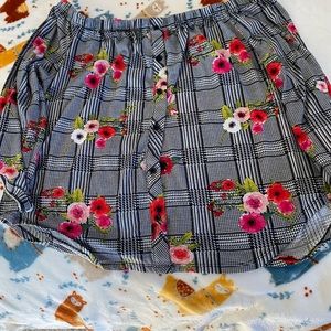 Off the shoulders shirts from Macy’s with flowers